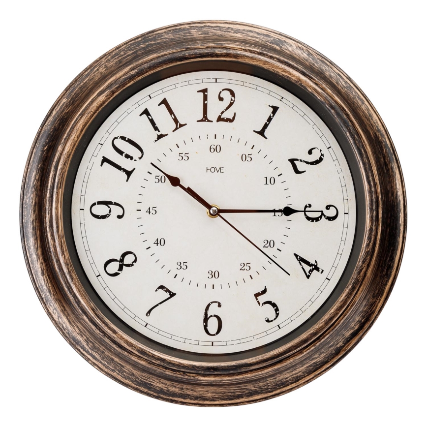 Horloge murale d. 40 cm 1xAA bronze/blanc