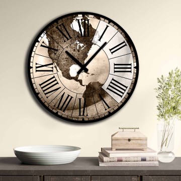 Horloge murale d. 50 cm 1xAA marron