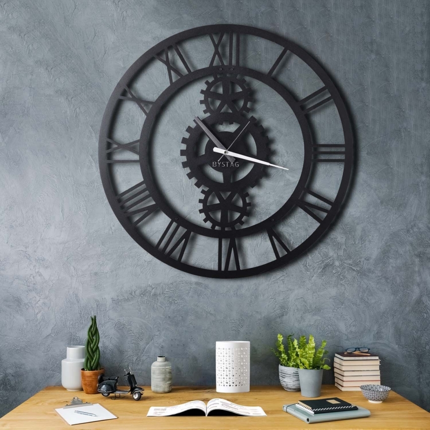 Horloge murale d. 70 cm 1xAA noir