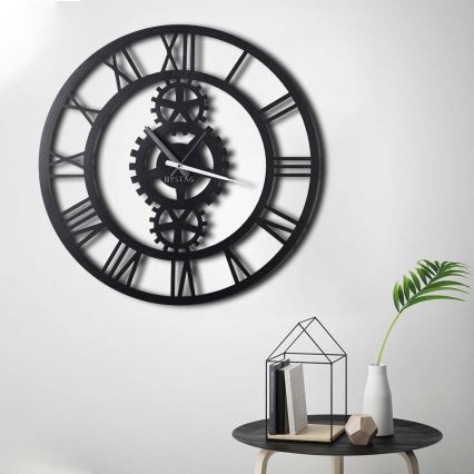 Horloge murale d. 70 cm 1xAA noir