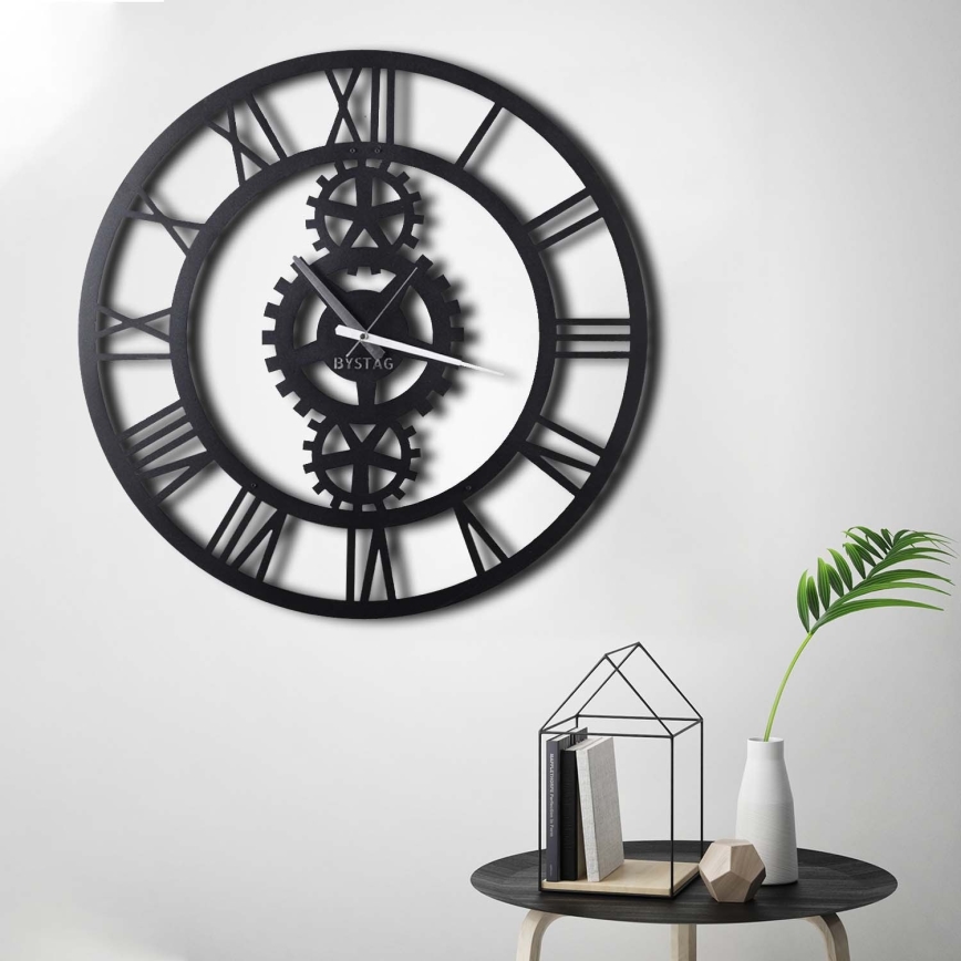 Horloge murale d. 70 cm 1xAA noir