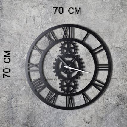 Horloge murale d. 70 cm 1xAA noir
