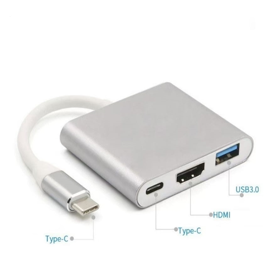 Hub USB-C 3-in-1 con Power Delivery 100W e HDMI 4K