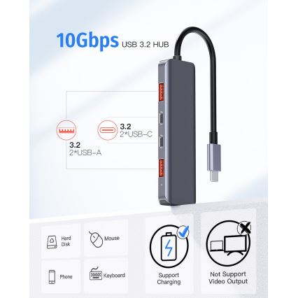 Hub USB-C 5-en-1 avec Power Delivery 100 W