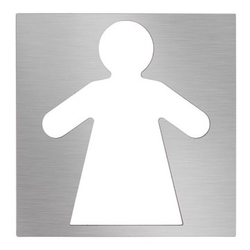 Icône Femme 12x12 cm inox/argentée