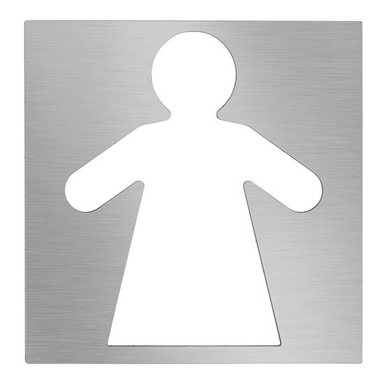 Icône Femme 12x12 cm inox/argentée