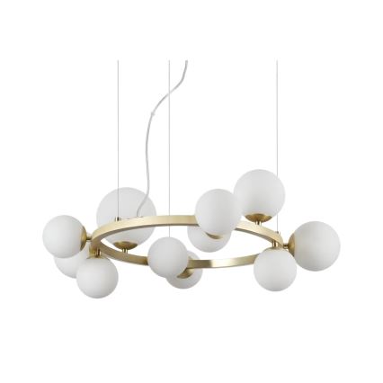 Ideal Lux - Abat-jour de rechange PERLAGE pour lustre, luminaire ou lampe, Ø 12 cm, blanc