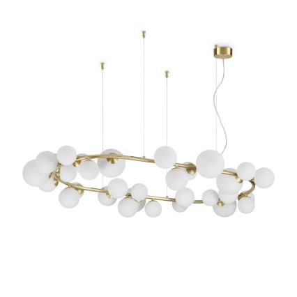 Ideal Lux - Abat-jour de rechange PERLAGE pour lustre, luminaire ou lampe, Ø 12 cm, blanc