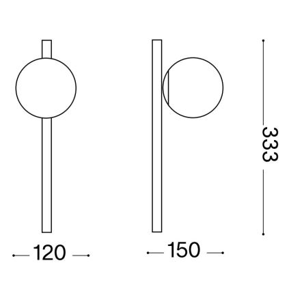 Ideal Lux - Applique a LED BINOMIO 1xG9/3W/230V oro