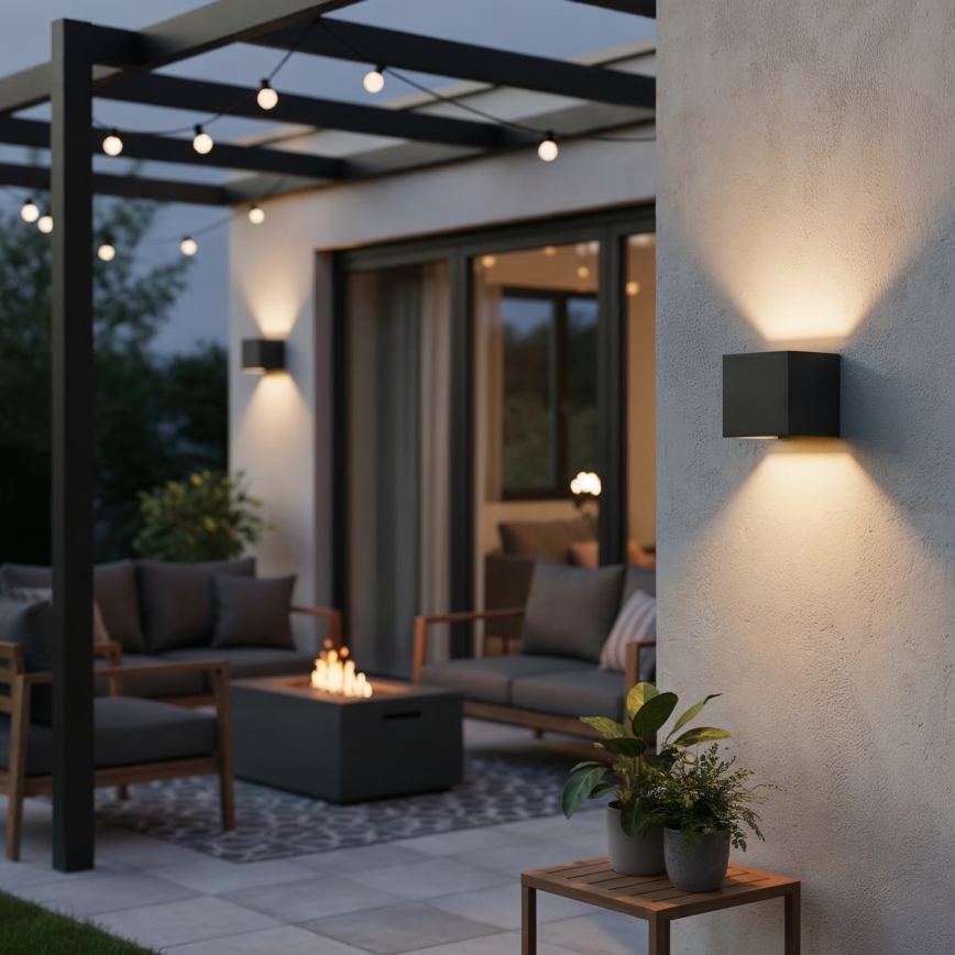Ideal Lux - Applique a LED da esterno ATOM LED/12W/230V CRI 90 IP54 antracite