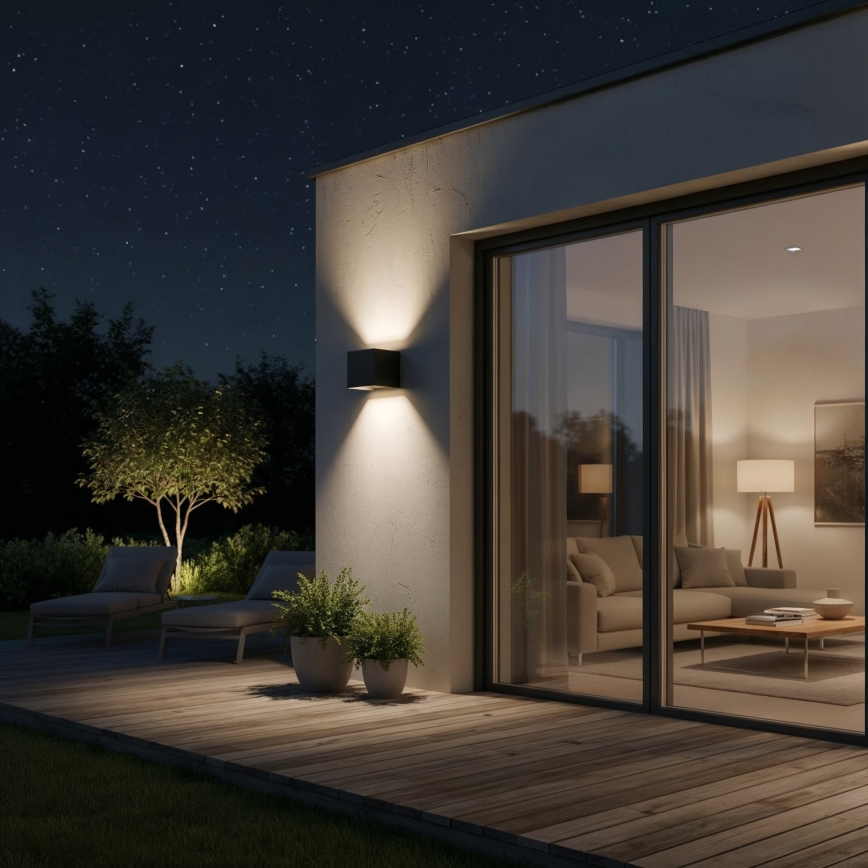 Ideal Lux - Applique a LED da esterno ATOM LED/12W/230V CRI 90 IP54 nero