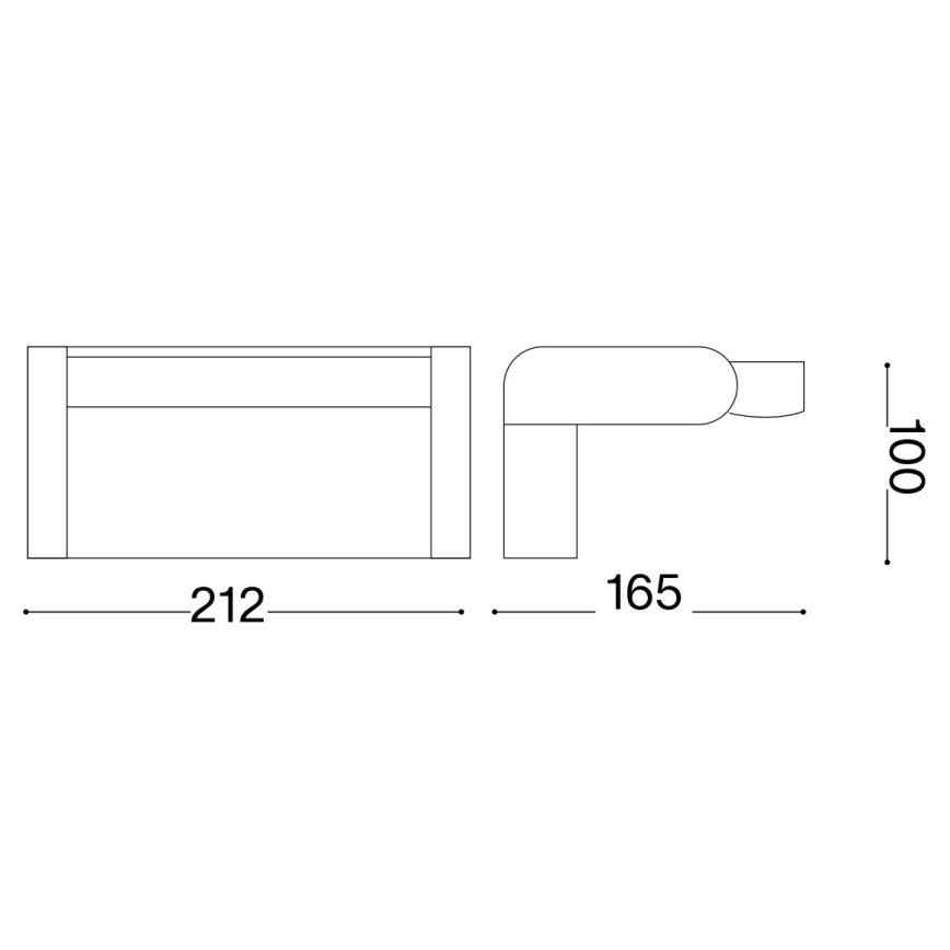 Ideal Lux - Applique a LED da esterno SWIPE LED/21W/230V CRI 90 IP54 nero