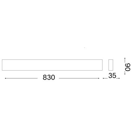 Ideal Lux - Applique a LED DELTA LED/30W/230V 4000K 83 cm CRI 90 bianco
