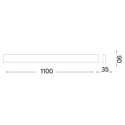 Ideal Lux - Applique a LED DELTA LED/37W/230V 4000K 110 cm CRI 90 nero