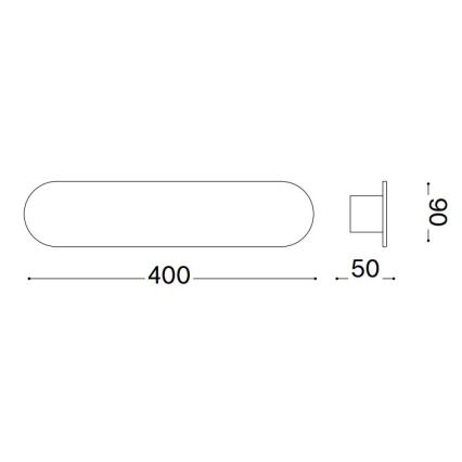 Ideal Lux - Applique a LED ECHO LED/20W/230V 40 cm CRI 90 nero