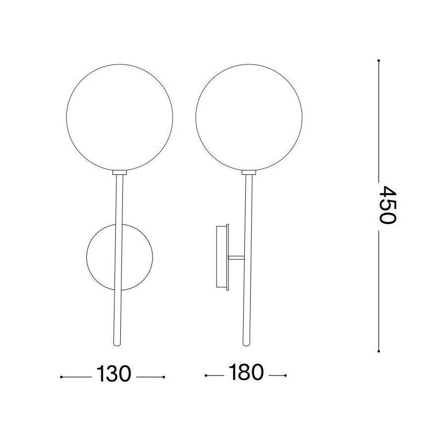 Ideal Lux - Applique a LED EQUINOXE 1xG4/2W/230V ottone/limpido