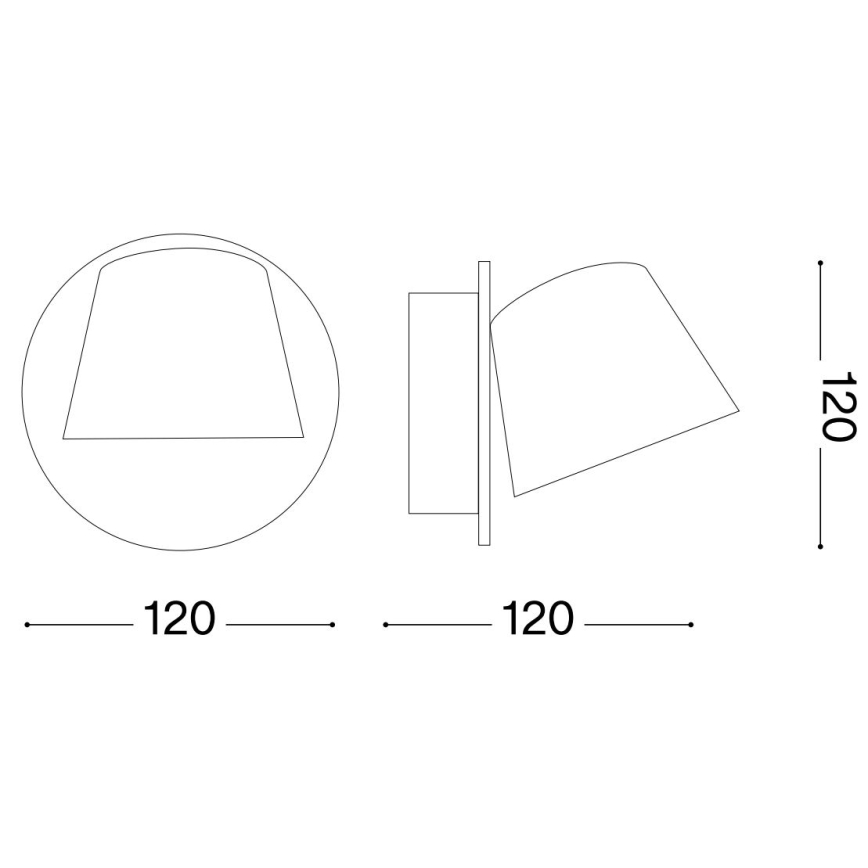 Ideal Lux - Applique a LED GIM LED/6W/230V nero