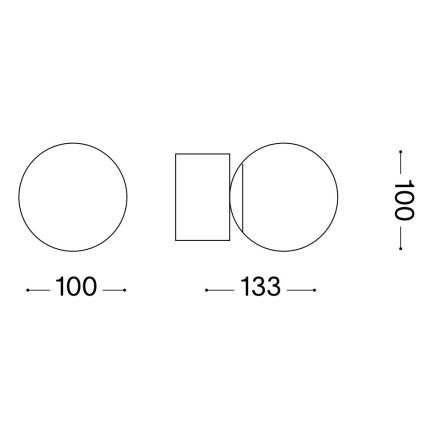 Ideal Lux - Applique a LED PERLAGE 1xG9/3W/230V nero/fumé