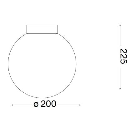 Ideal Lux - Applique CARTA 1xE27/25W/230V diametro 20 cm bianco