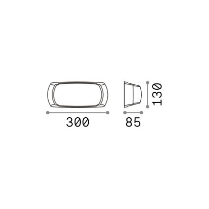 Ideal Lux - Applique da esterno 1xE27/23W/230V bianco IP66