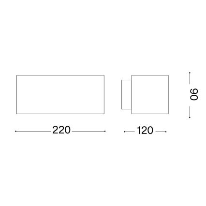 Ideal Lux - Applique da esterno ANDROMEDA 1xE27/60W/230V IP55 marrone
