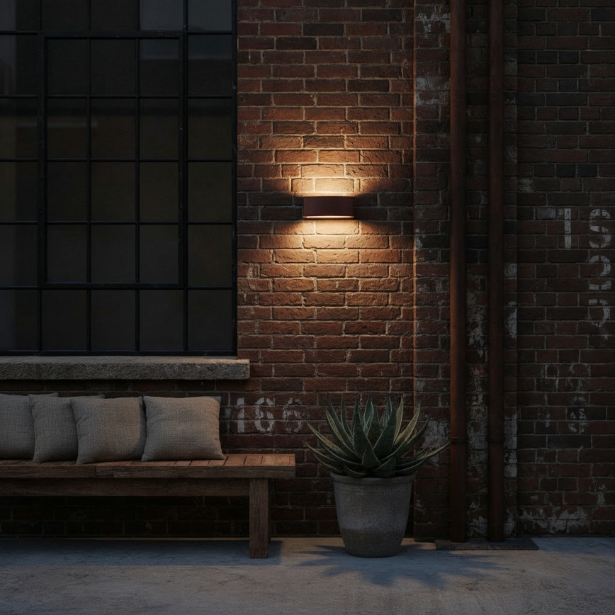 Ideal Lux - Applique da esterno ANDROMEDA 1xE27/60W/230V IP55 marrone