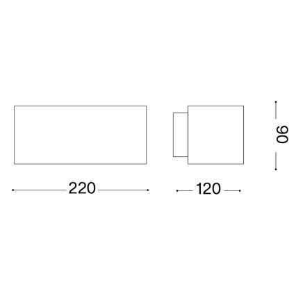 Ideal Lux - Applique da esterno ANDROMEDA 1xE27/60W/230V IP55 nero