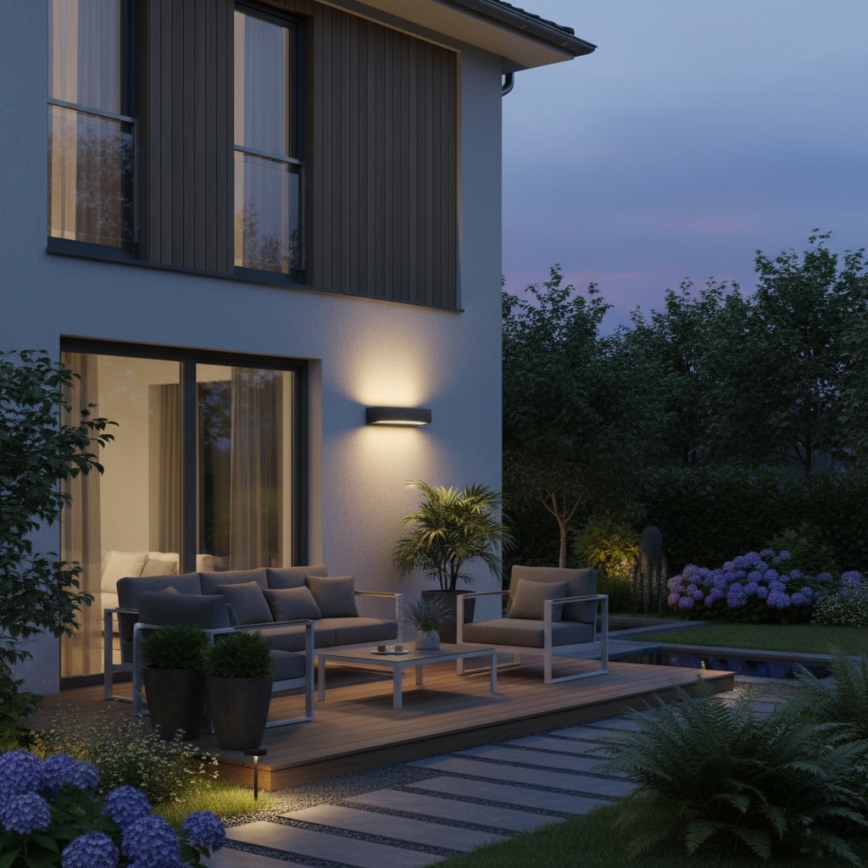 Ideal Lux - Applique da esterno ANDROMEDA 2xE27/60W/230V IP55 nero