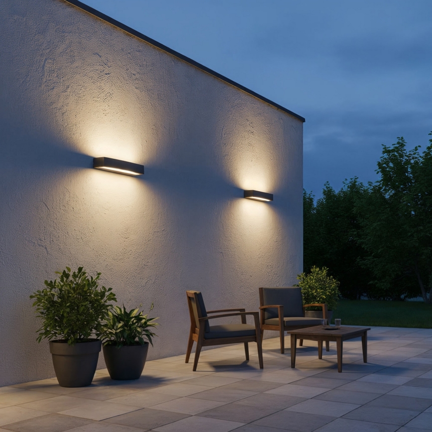 Ideal Lux - Applique da esterno ANDROMEDA 2xE27/60W/230V IP55 nero