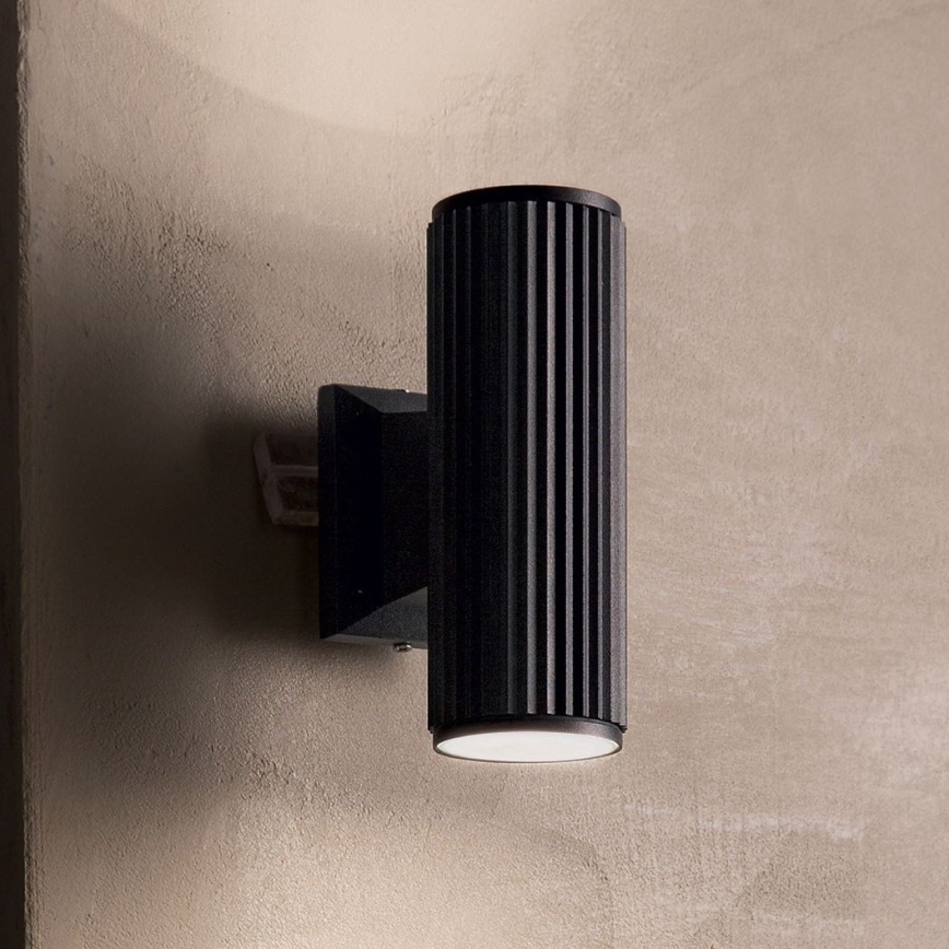 Ideal Lux - Applique da esterno BASE 2xGU10/28W/230V IP44 nero