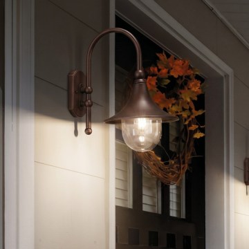 Ideal Lux - Applique da esterno CIMA 1xE27/52W/230V IP43 marrone
