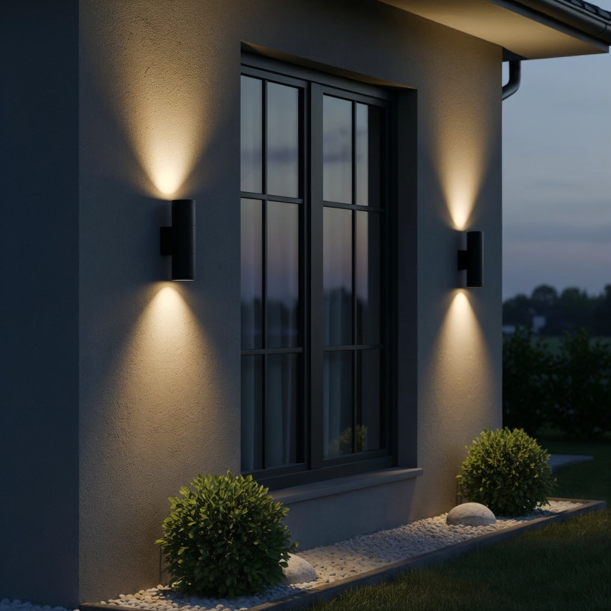 Ideal Lux - Applique da esterno GUN 2xGU10/35W/230V IP44 antracite