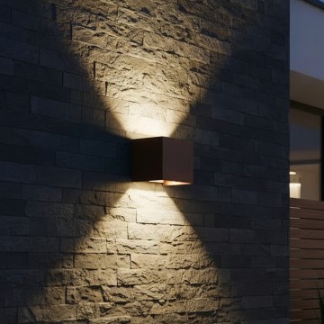 Ideal Lux - Applique da esterno LED ATOM LED/12W/230V CRI 90 IP54 marrone