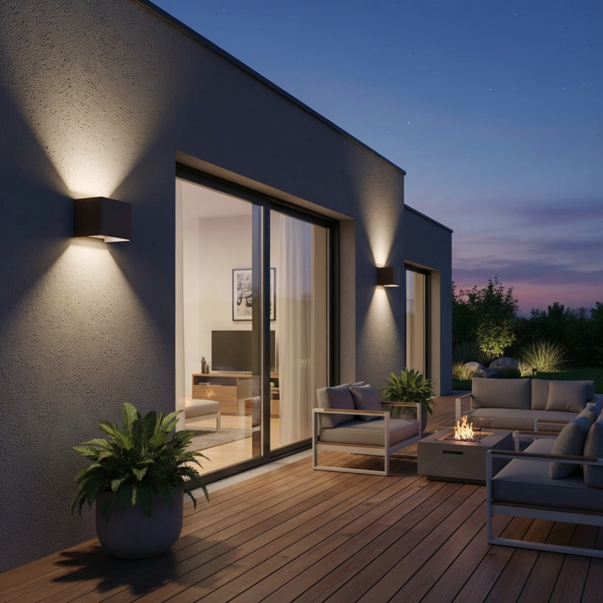 Ideal Lux - Applique da esterno LED ATOM LED/12W/230V CRI 90 IP54 marrone
