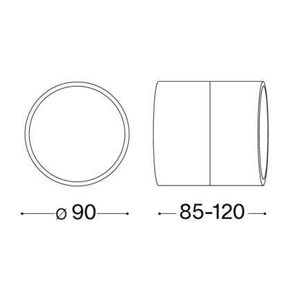 Ideal Lux - Applique da esterno OMEGA LED/7W/230V CRI 90 IP54 marrone