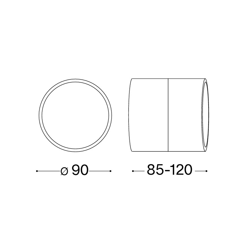 Ideal Lux - Applique da esterno OMEGA LED/7W/230V CRI 90 IP54 marrone