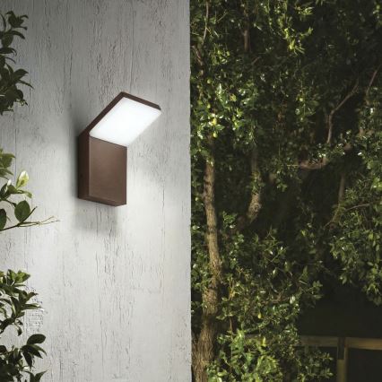 Ideal Lux - Lampada da parete LED per esterni STYLE LED/8,5W/230V 3000K CRI 90 IP54 marrone