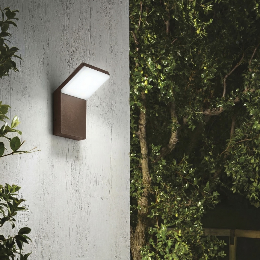 Ideal Lux - Lampada da parete LED per esterni STYLE LED/8,5W/230V 3000K CRI 90 IP54 marrone