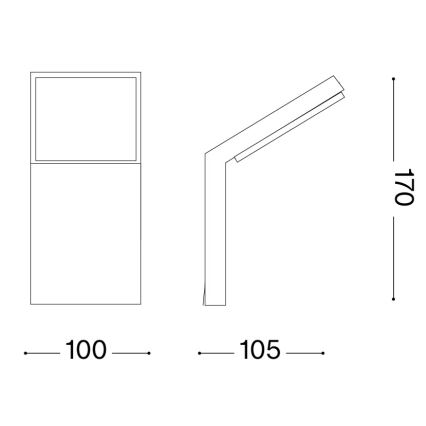 Ideal Lux - Lampada da parete LED per esterni STYLE LED/8,5W/230V 3000K CRI 90 IP54 marrone