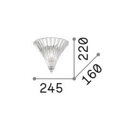 Ideal Lux - Applique da parete SANTA 1xE14/40W/230V trasparente