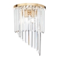 Ideal Lux - Applique di cristallo CARLTON 3xE14/40W/230V oro