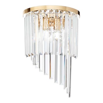 Ideal Lux - Applique di cristallo CARLTON 3xE14/40W/230V oro