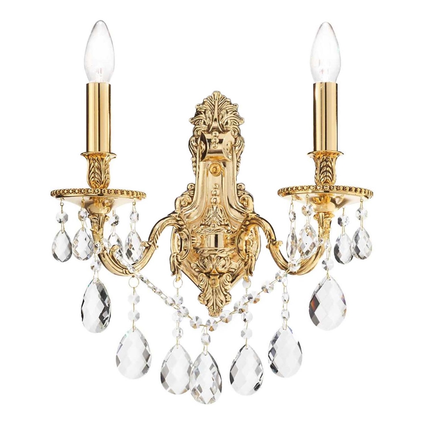 Ideal Lux - Applique di cristallo GIOCONDA 2xE14/40W/230V oro