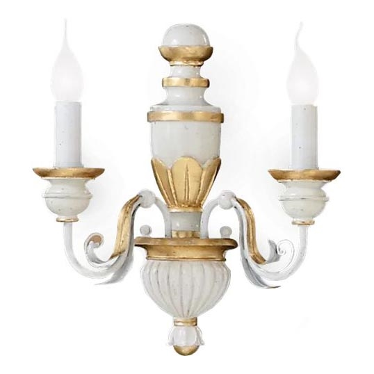 Ideal Lux - Applique FIRENZE 2xE14/40W/230V bianco/oro