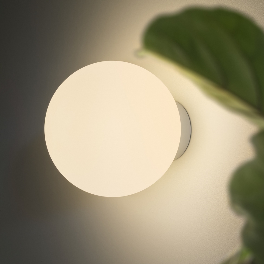 Ideal Lux - Applique MAPA 1xE27/42W/230V Ø 20 cm bianca