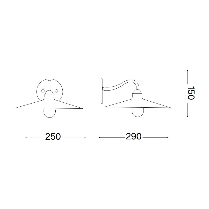 Ideal Lux - Applique murale CANTINA 1xE14/40W/230V bronze