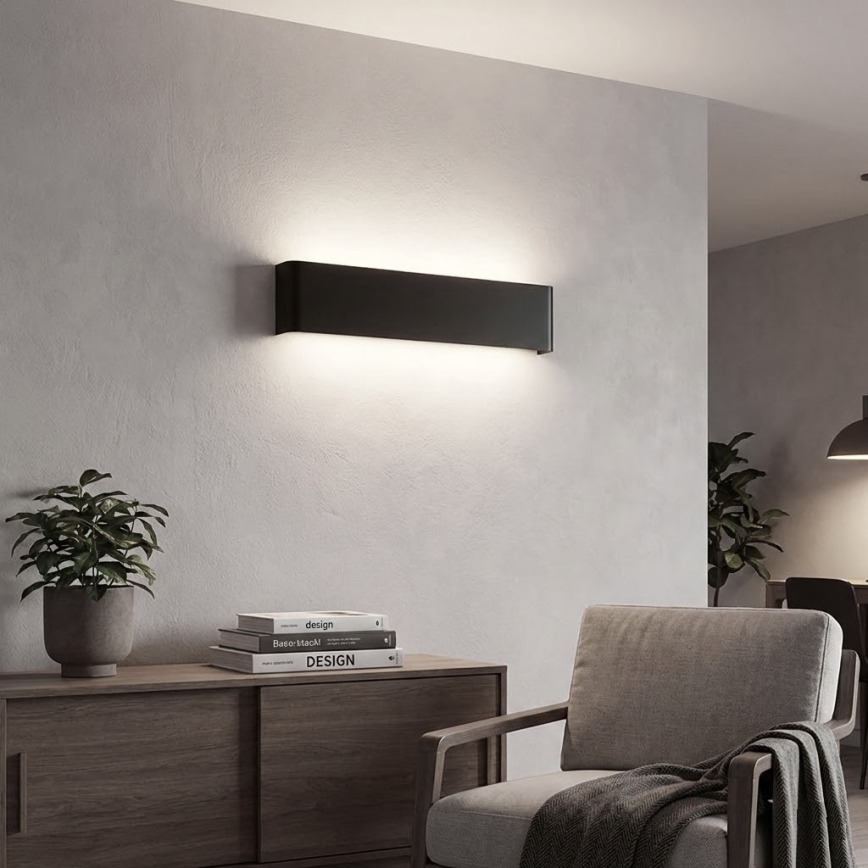 Ideal Lux - Applique murale DELTA LED/30W/230V 4000K 83 cm CRI 90 noir