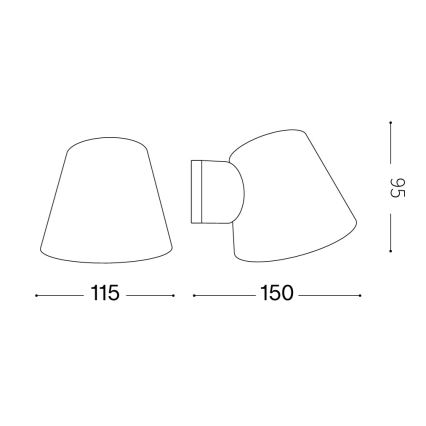 Ideal Lux - Applique murale d'extérieur GAS 1xGU10/28W/230V IP43 anthracite