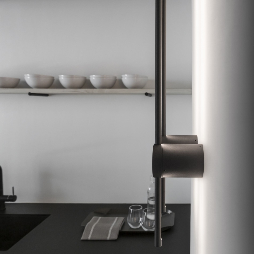 Ideal Lux - Applique murale ESSENCE LED/12W/230V 2700K 70 cm CRI 90 noir