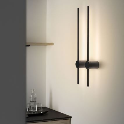 Ideal Lux - Applique murale ESSENCE LED/12W/230V 3000K 70 cm CRI 90 noir